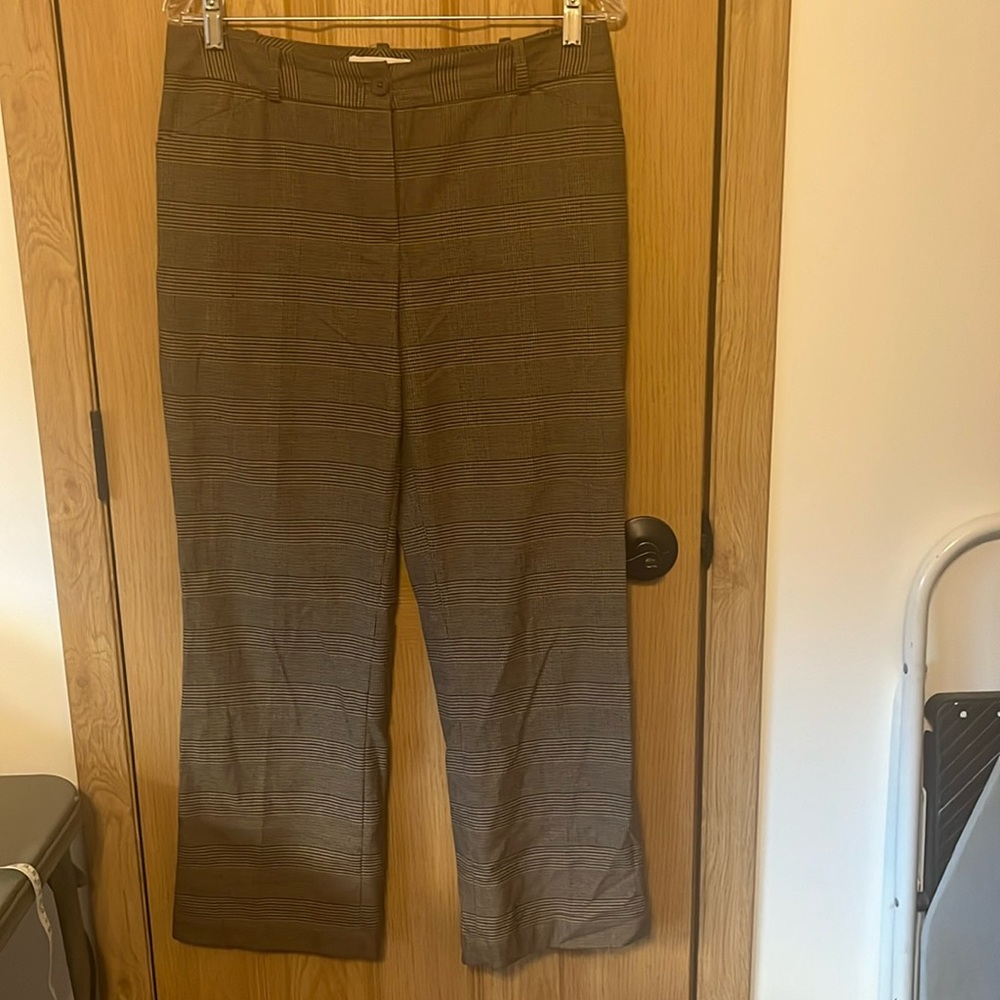 Brown and black plaid Talbots pants size 8